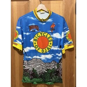 Kucharik Bicycles Of Ojai Cycling Jersey S/S  1/4 Zip Men's‎ Small/Medium USA